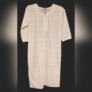 Chikankari Tunic Kurta Shirt Dress Medium